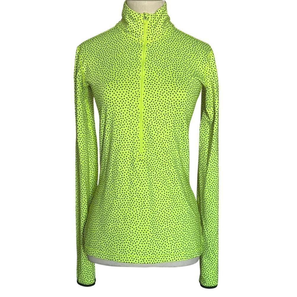 Nike Pro Women’s Dri-Fit Long Sleeve Running Shirt Dotted Neon Size Small EUC